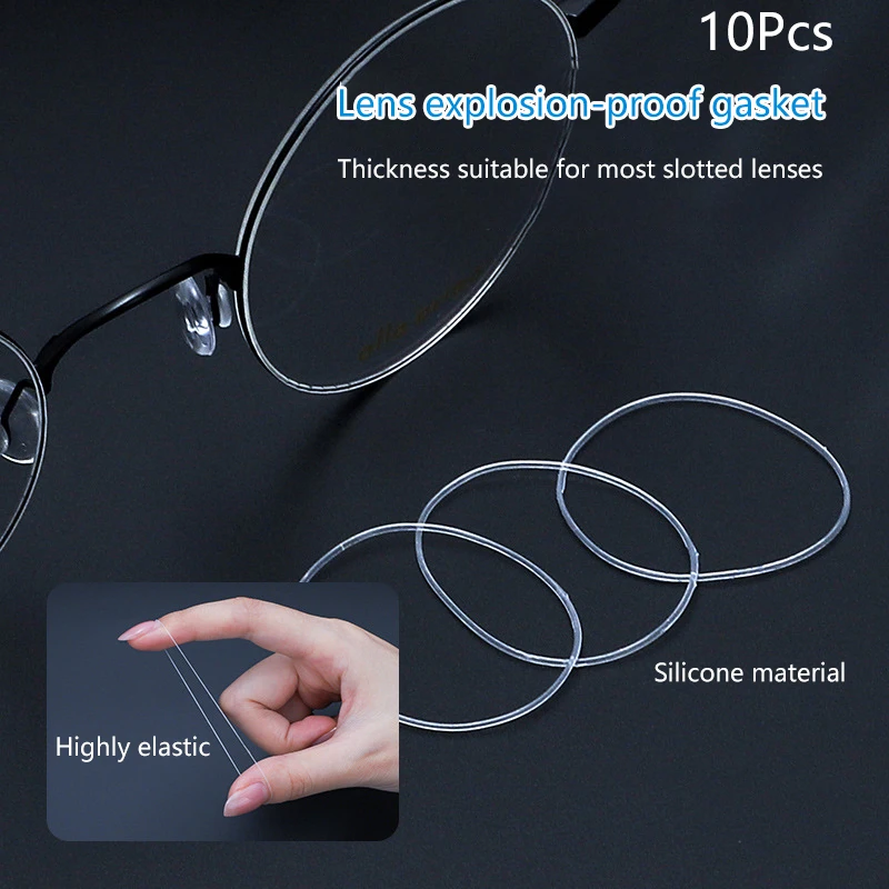 Silicone Gasket Explosion-Proof Gasket For Eyeglass Lenses Spectacle Fitting Tools Prevent Glasses From Cracking