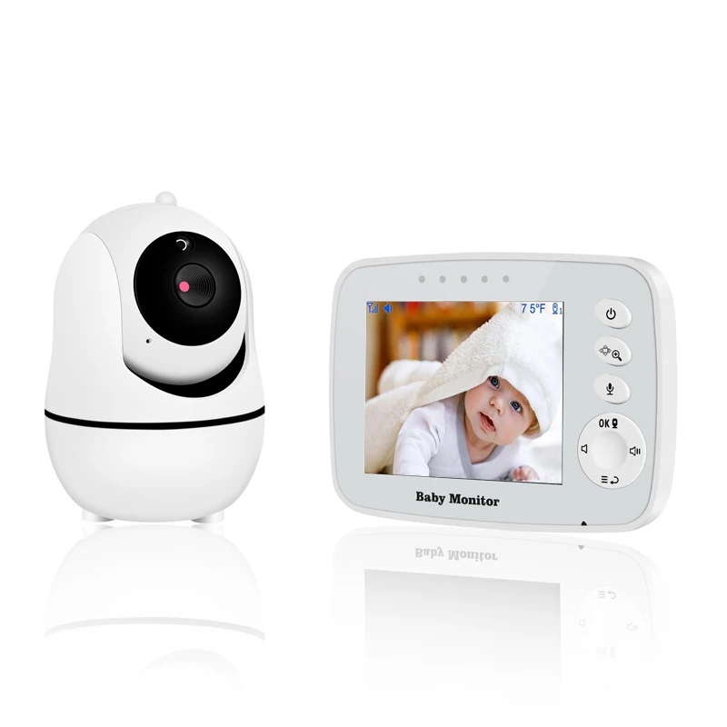 

3.2Inch IPS Screen 4x Zoom 720P Wireless PTZ Baby Monitor Two Way Audio Nanny Cam Temperature Display Babysitter