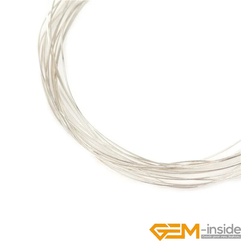 40 Inch 102CM 28/26/22 Gauge S925 .925 Sterling Silver Craft Wire For Jewelry Making 0.3/0.4/0.6mm