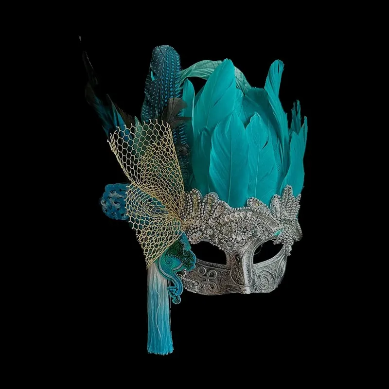 

Feather ethnic mask, Halloween performance mask