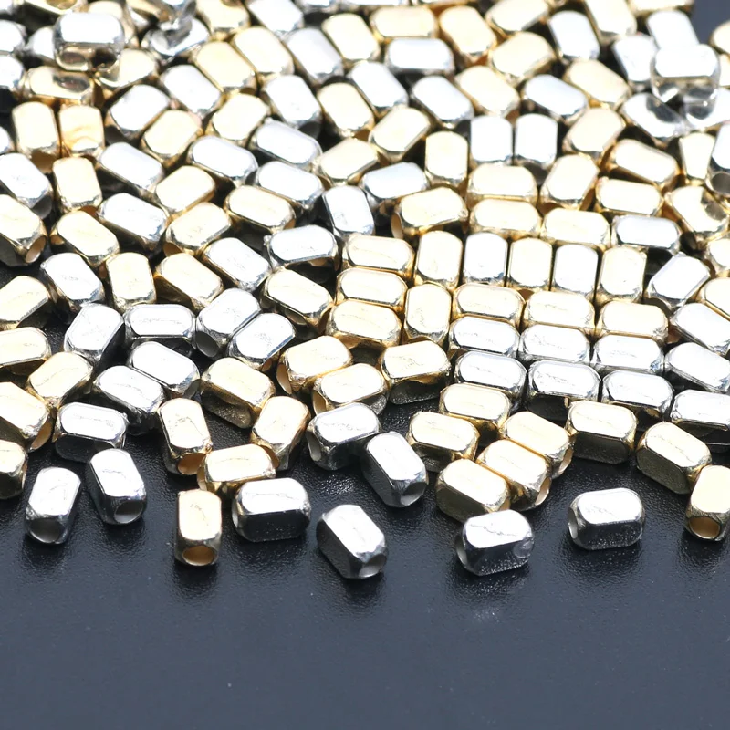 Trend 3x5mm 100pcs Cuboid Beads CCB Spacer Beads Necklaces Bracelets Acrylic Beads For Jewelry Making DIY Decoration Accessories