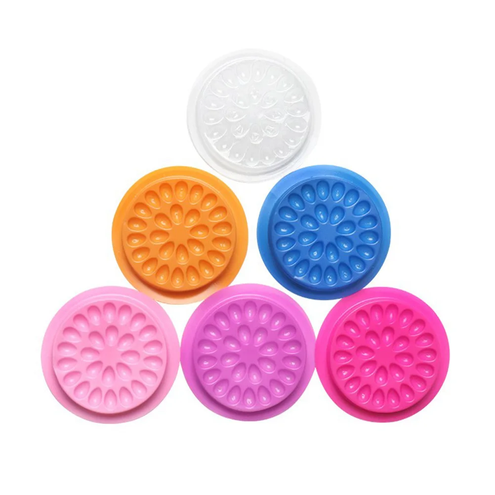 

20pcs Flower Shape For Eyelash Eyelash Plate Extension Grafting Holder Plate Lash Spa Studio Home Use