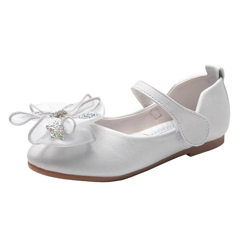 

2022 Spring and Autumn New Girl Fashion Cute Bow Princess Shoes Girl's Soft Bottom Anti Slip Light Bow Casual Shoes