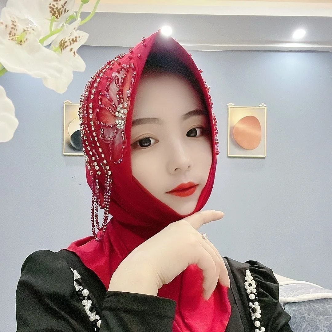 Hijab Muslim Women Shawl Headscarf Freeshipping Luxury Tassels Scarf Malaysia Prayer Kufi Islam Saudi Arabia Fashion Pearl 05278