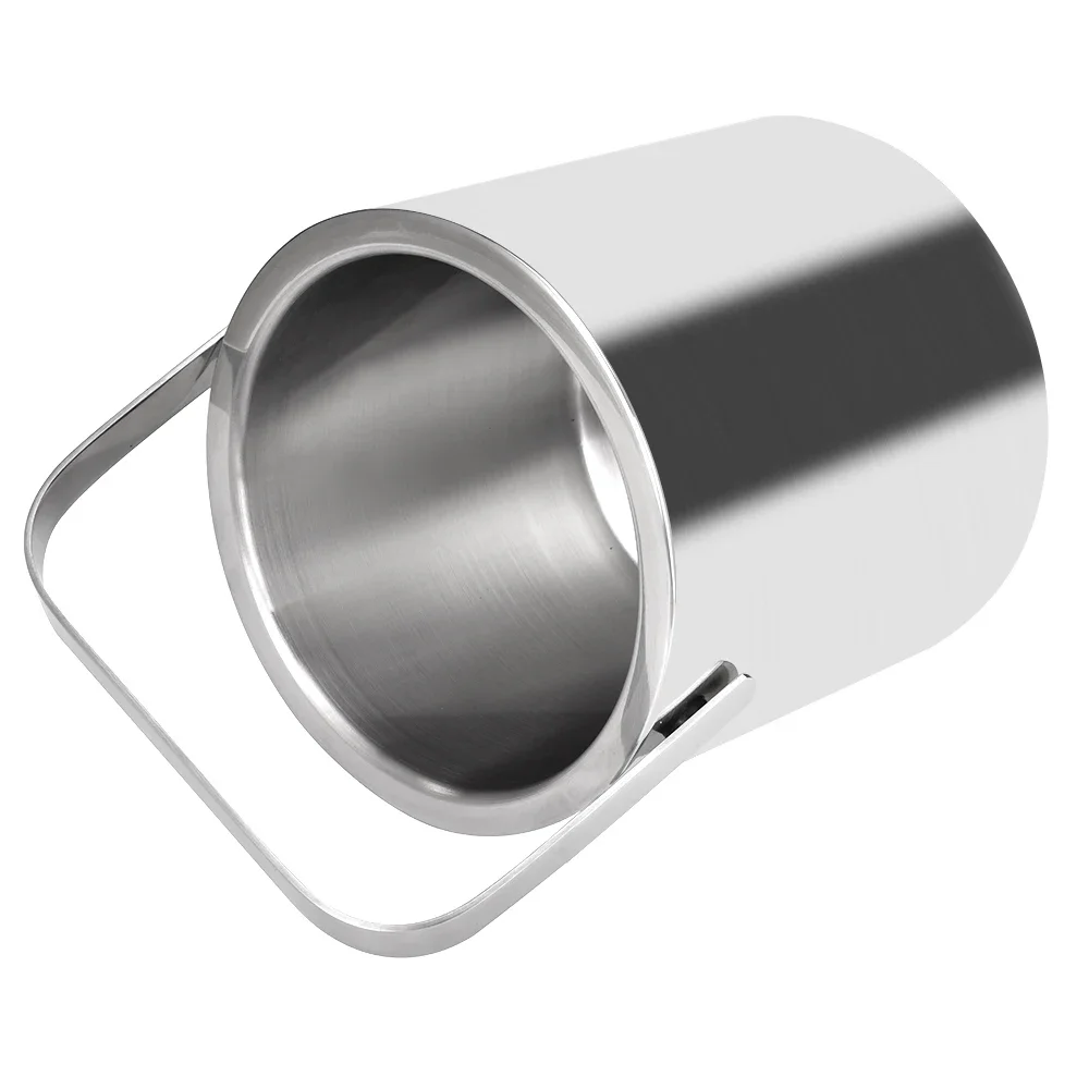 1.3L Double Walled Stainless Steel Ice Cube Container Ice Bucket Container with Tongs Lid For Storage Bar Cooler