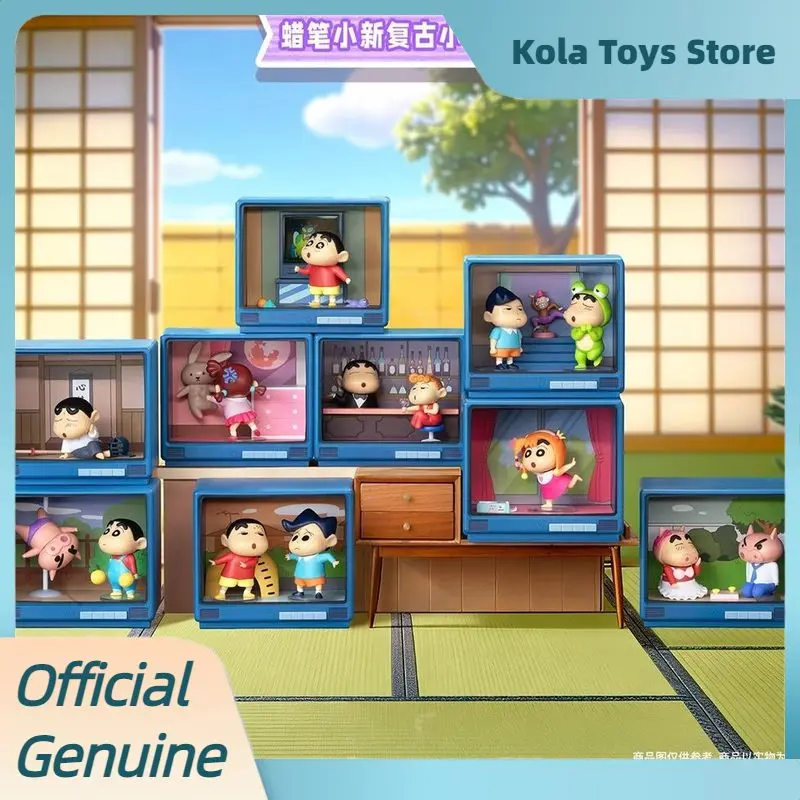 

Genuine Crayon Shin Chan Vintage Tv Series Blind Box Toys Cute Collectible Anime Figure Mystery Box Desktop Decor Model Gifts