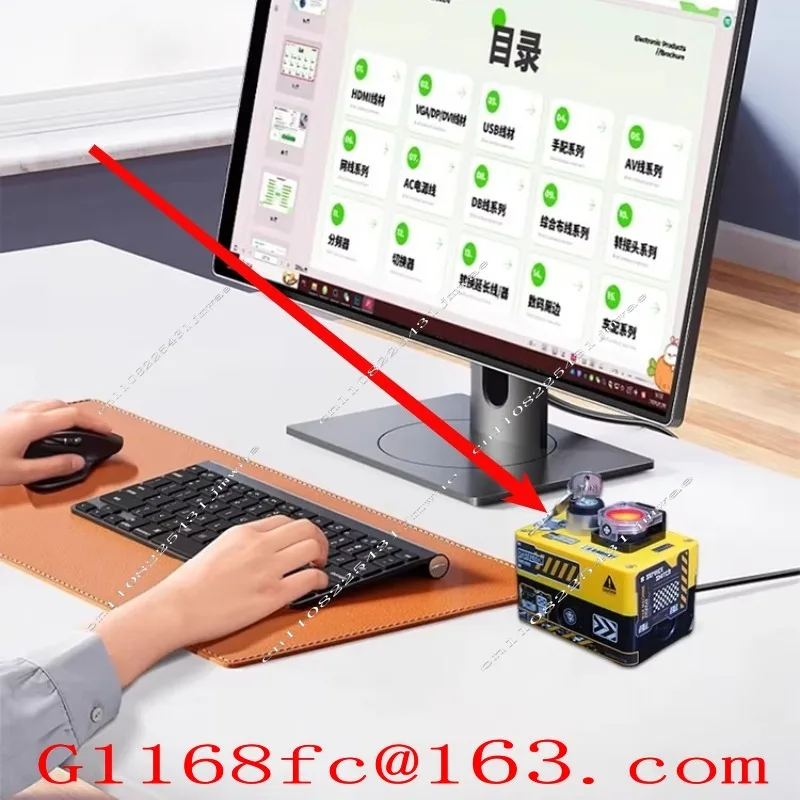 Computer Host Wired Power on/off Button, Desktop Chassis External, Major Decision Dual Switch