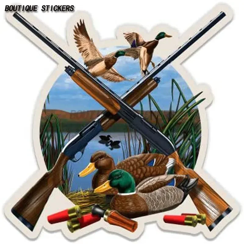 

Creative car sticker external accessories duck hunting waterproof PVC sticker motorcycle laptop wall to cover scratches