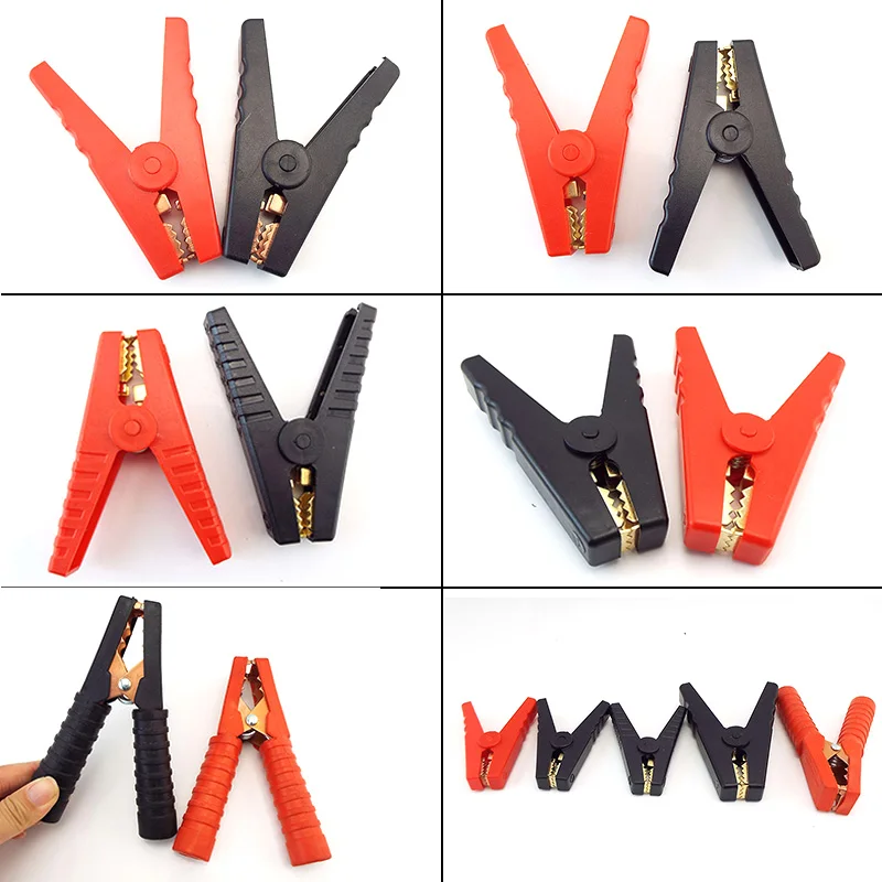 Czerwony + czarny 100A 150A 300A krokodyl akumulator samochodowy zaciski krokodylkowe złącze elektryczne zacisk akumulatora Test kable połączeniowe Boost U26