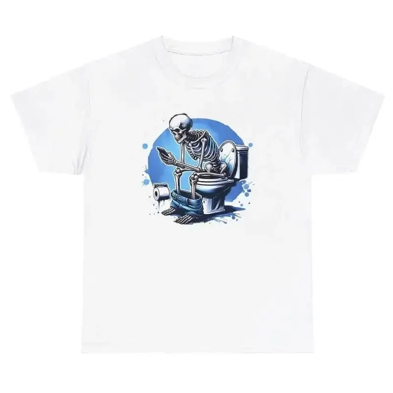 Doing Dad Sh t T Shirt Funny Hard Skeleton Toilet Poop Dank Meme Weird Humor Tee