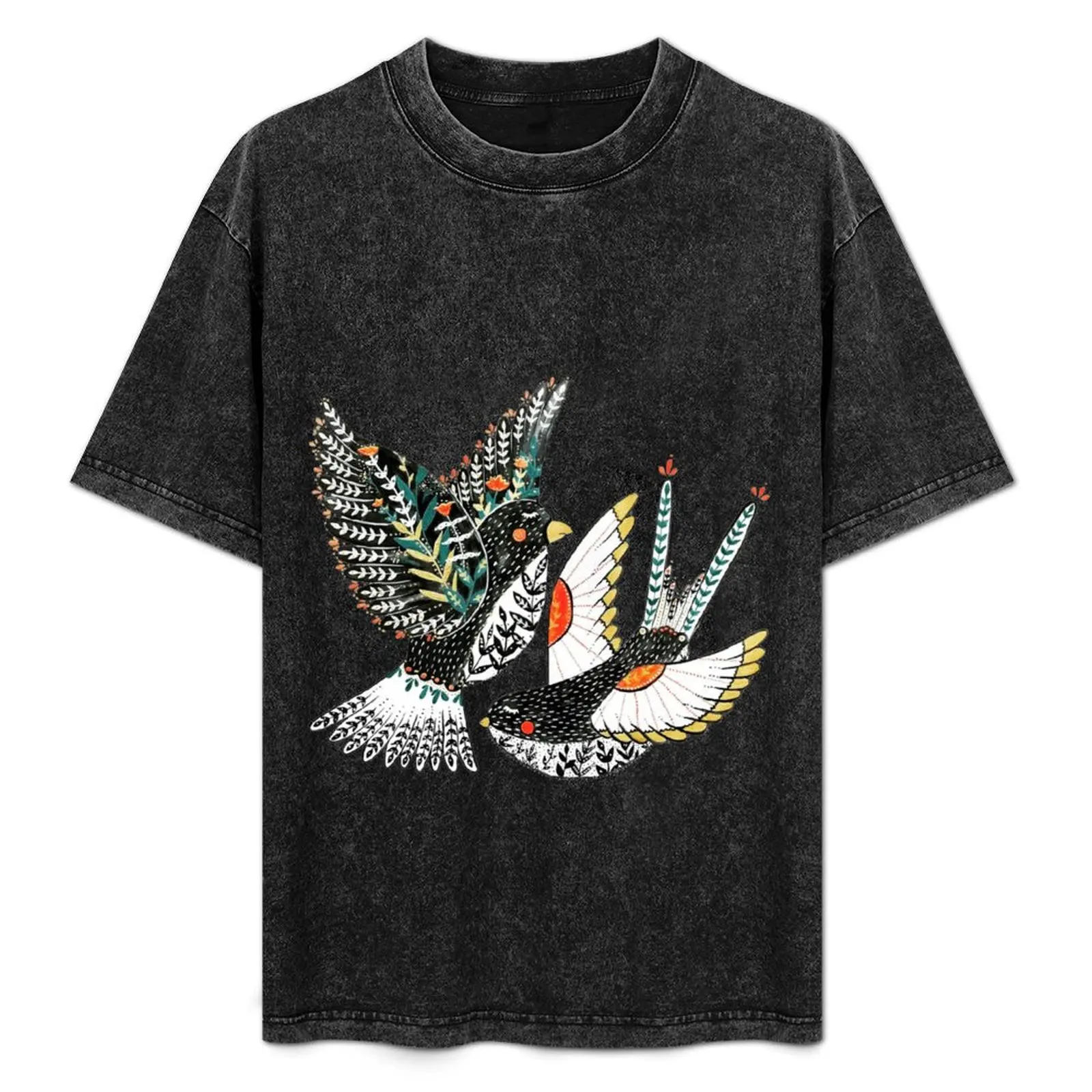 

Sparrow & Swallow T-Shirt plus size clothes blue archive t shirt for men