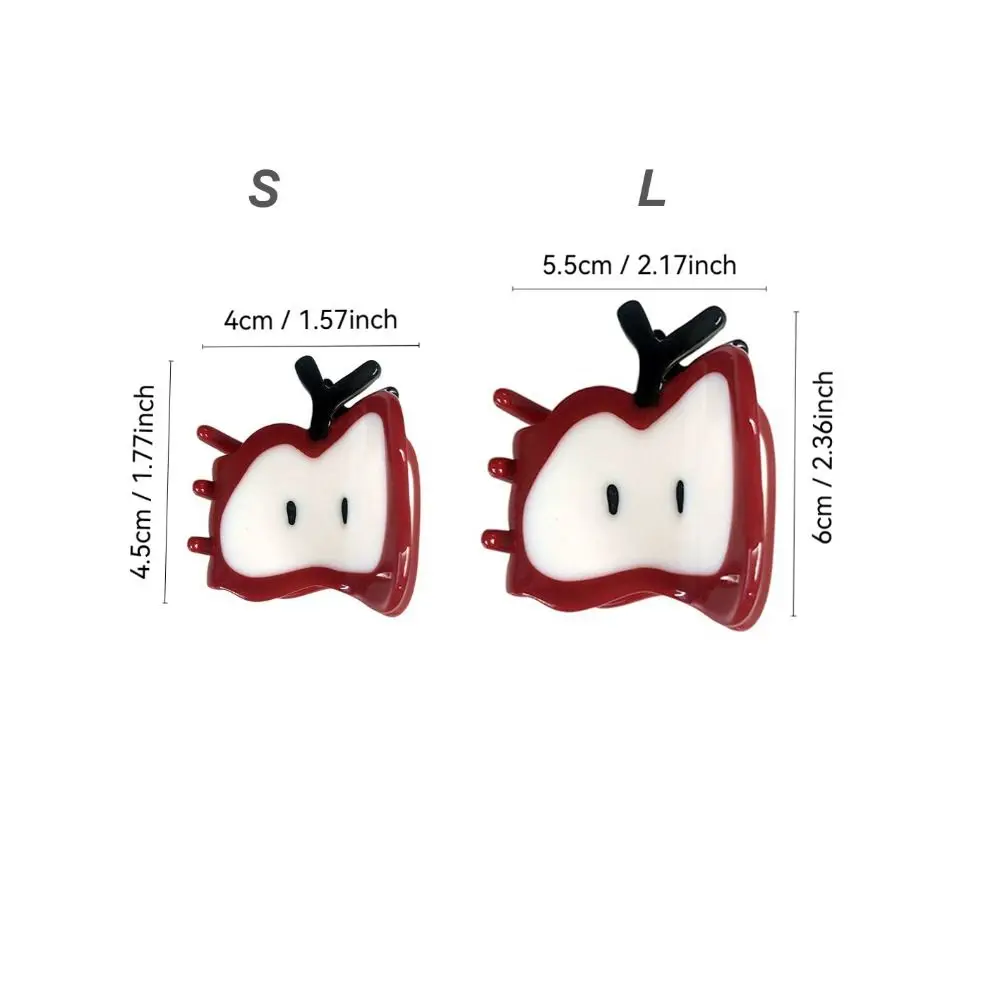 مشبك شعر برسوم كرتونية تفاحة ، ملابس شعر مضحكة إبداعية ، إكسسوارات لطيفة ، جديدة
