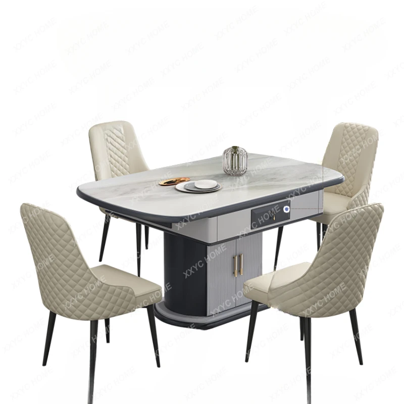 Modern Simple Solid Wood Mahjong Machine Dining Table Dual-Use Multi-Functional Meal Linen Integrated Mahjong Table Automatic