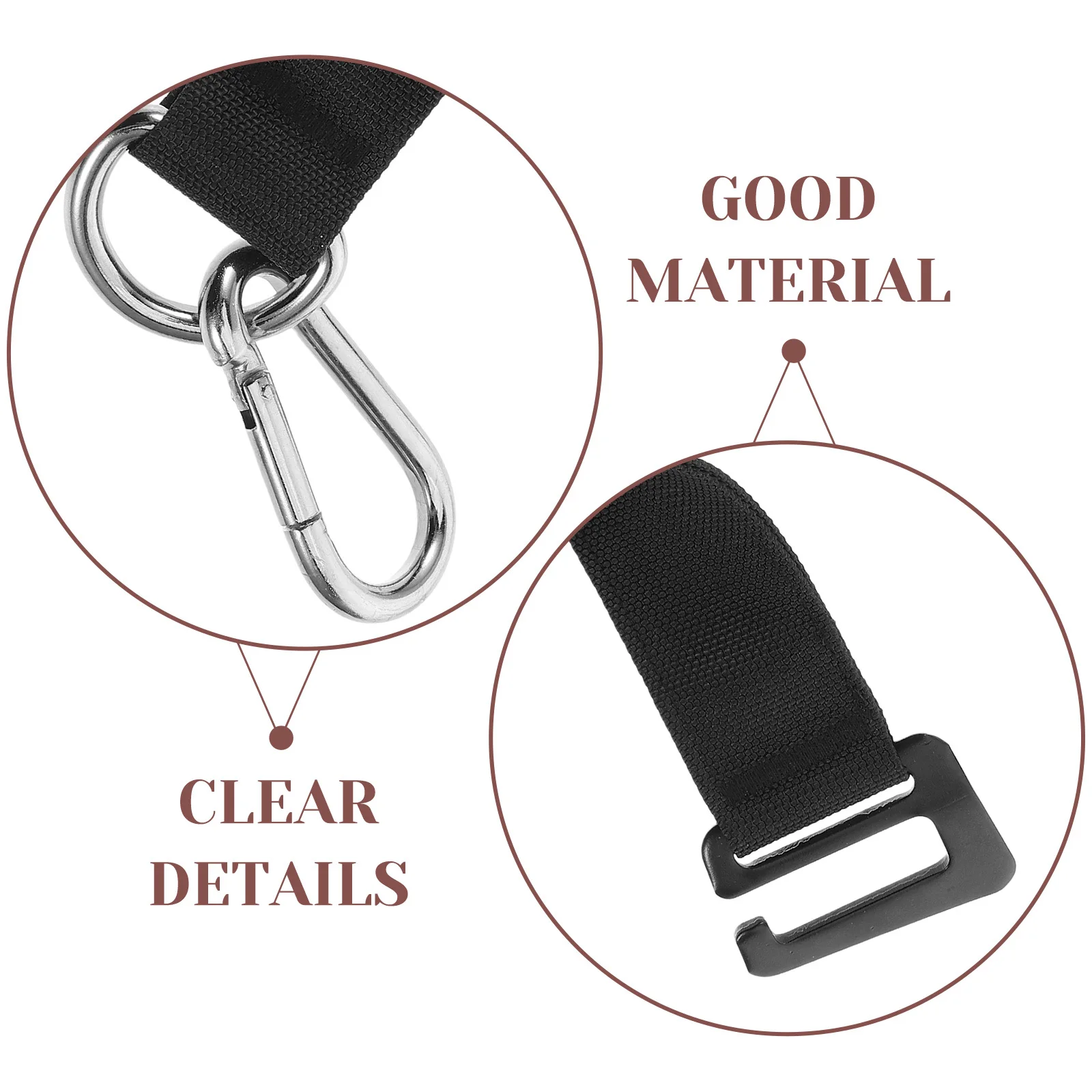 خطاف معدات اللياقة البدنية شديد التحمل للاستخدام المنزلي في صالة الألعاب الرياضية في الهواء الطلق وأشرطة تعليق متينة مع قبضة محسنة للسحب، #4