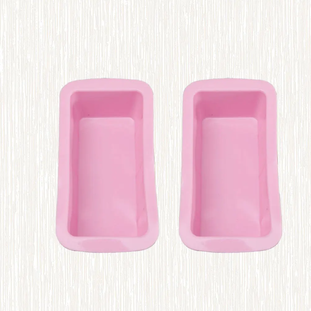 

2Pcs Rectangular Toast Mold Silicone Bread Mould Reusable Non-Deformable Bake Cake Mold Pan Easy Clean for Mousse Sandwich Jelly