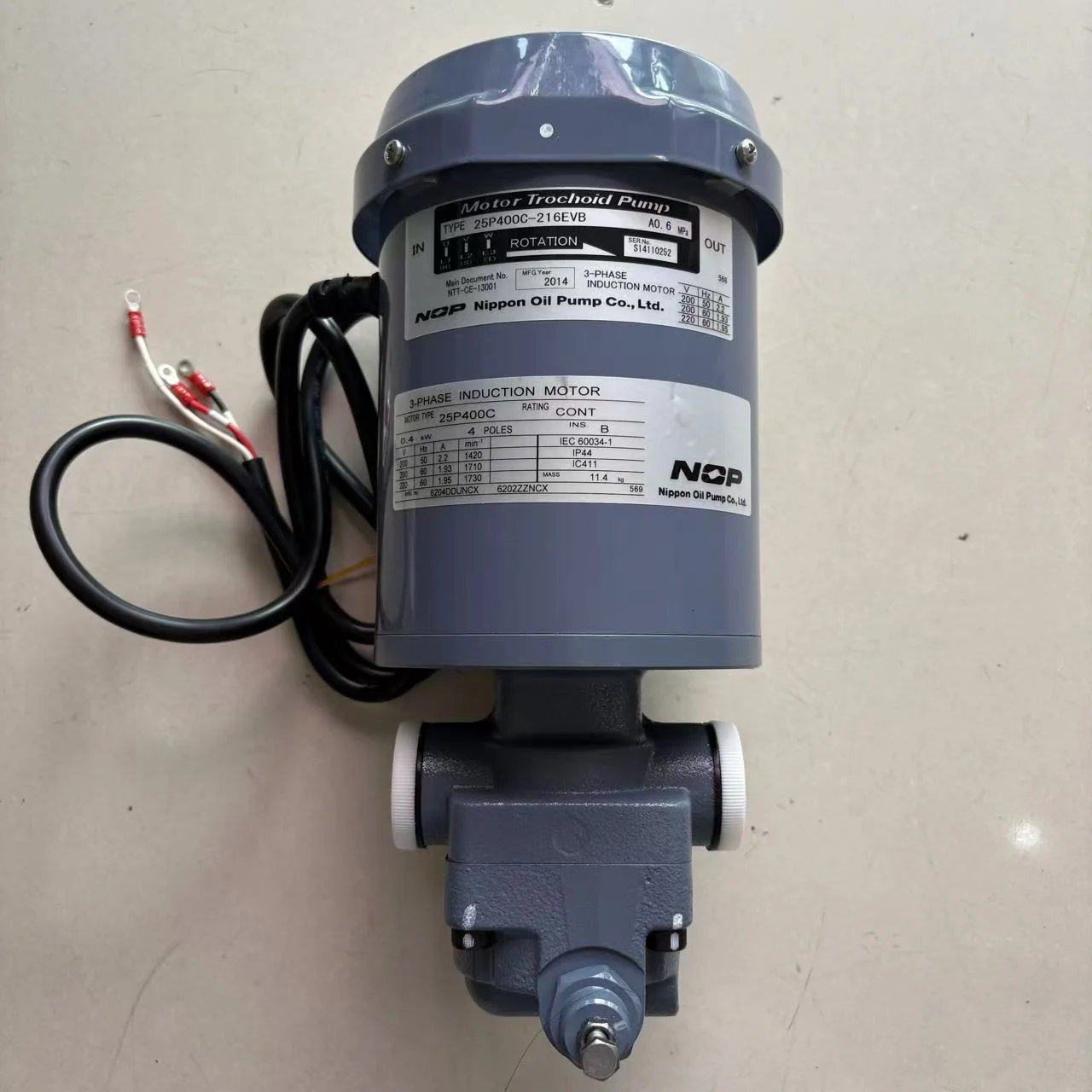 NOP Brand Cooling Pump Motor Model 25P400-216EVB-110 25P400C-216EVB 2P400C-216EVS for HVAC Systems