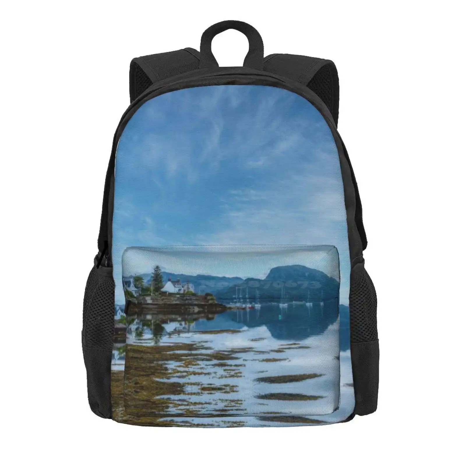 Plockton Hot Sale Schoolbag Backpack Fashion Bags Plockton Wester Ross Loch Carron Reflections Highland Scotland Scottish