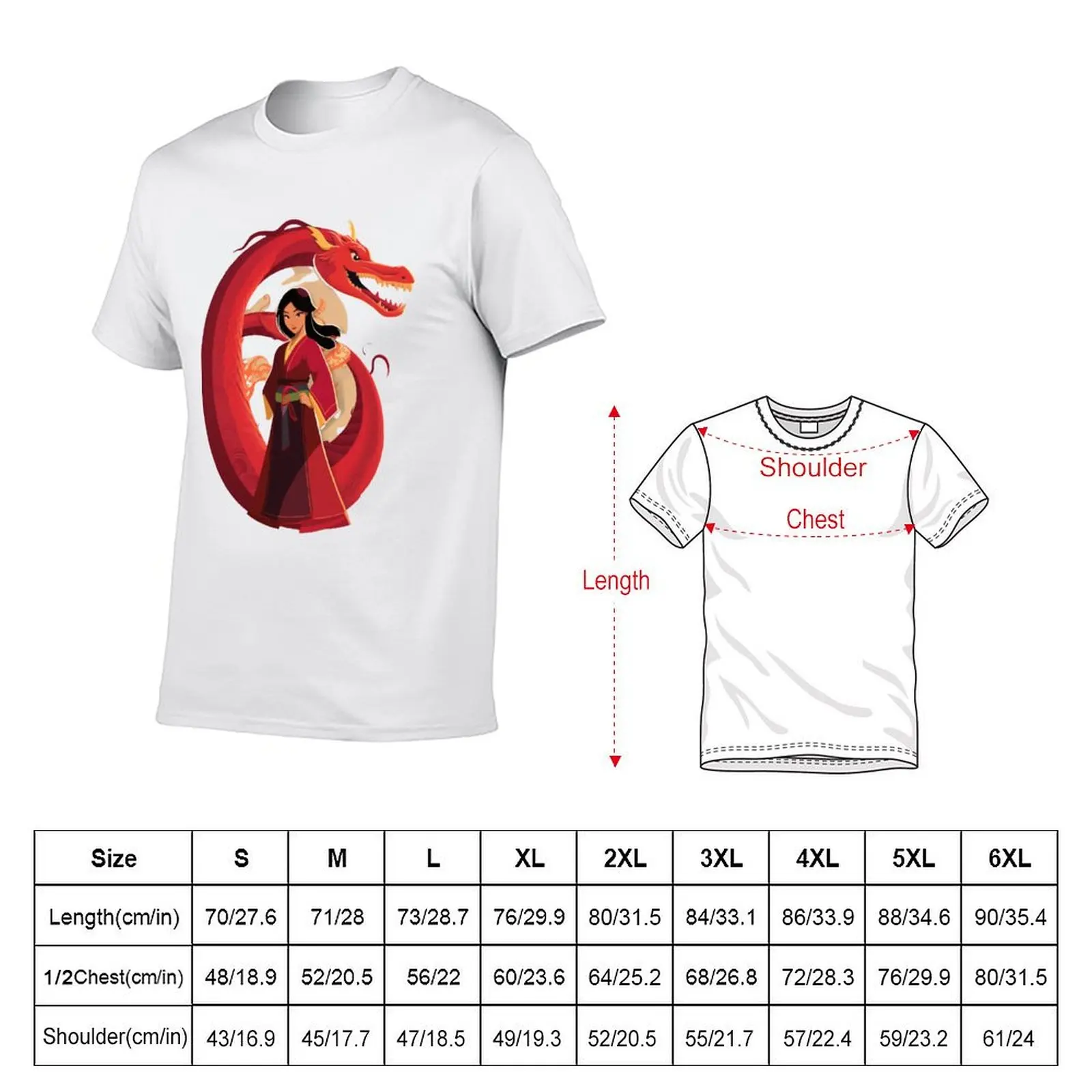 Mulan and the Dragon T-shirt vintage clothes tees hippie clothes men workout shirt