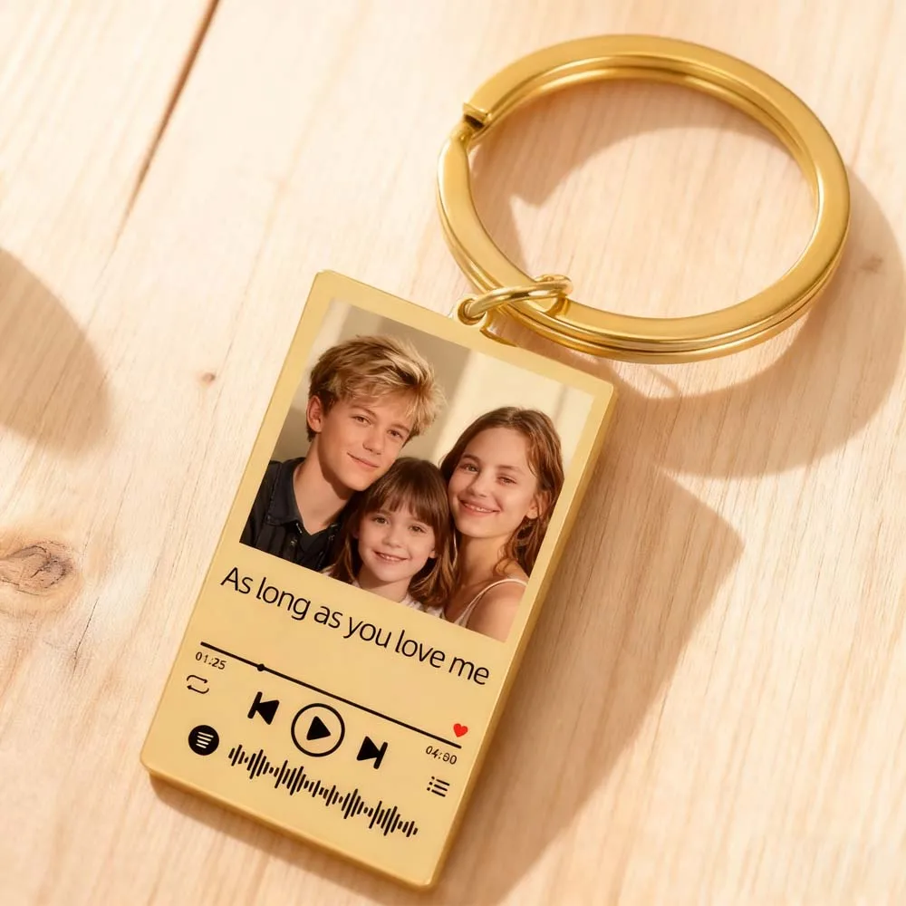 الموسيقى أغنية زوجين طباعة الطلب اسم الصورة المفاتيح شخصية مخصصة هدية للنساء الرجال الأسرة الفولاذ المقاوم للصدأ مفتاح سلسلة حلقة #5