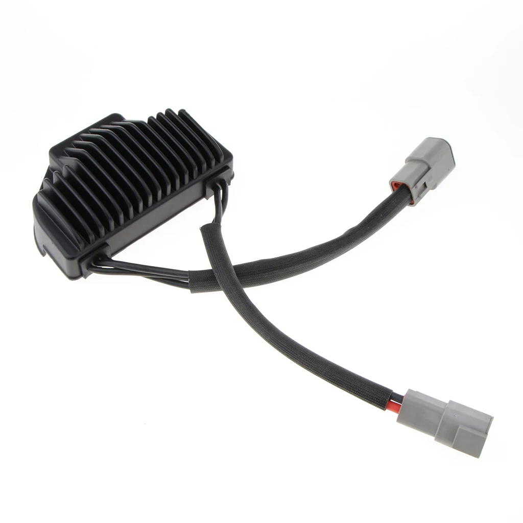 

Motorcycle Voltage Rectifier 12V Replacement Rectifier Plug in Metal Finned Housing for Harley 2006-2007 Charging Upgrade