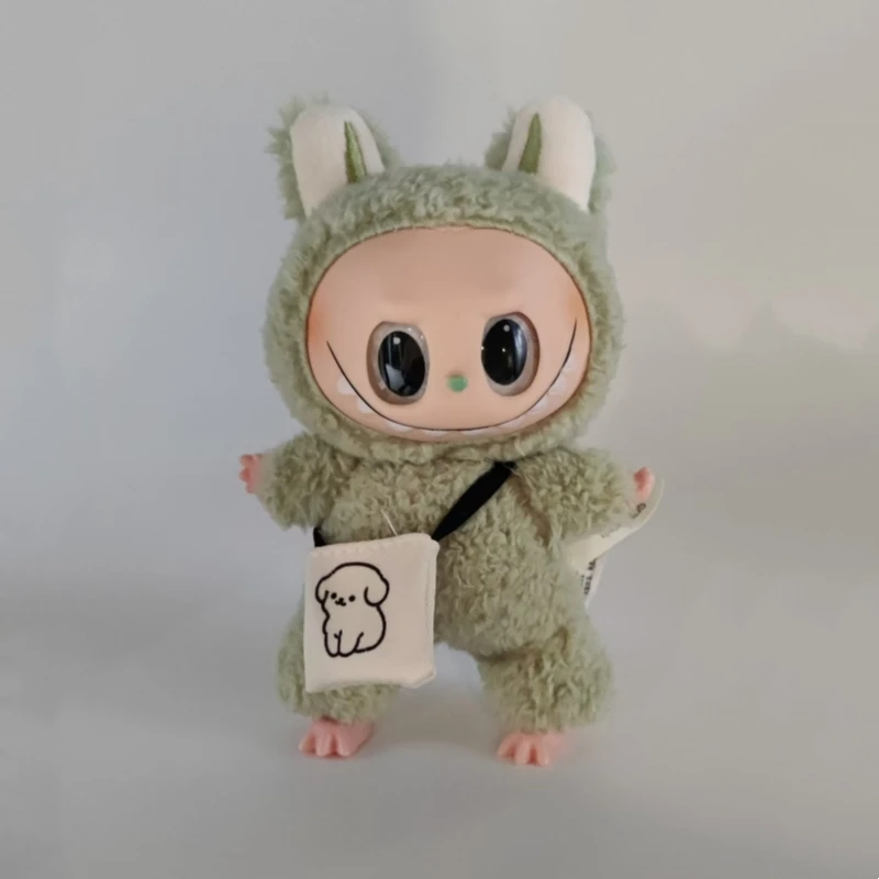 For Labubu Mini Crossbody Bag Plush Doll DIY Backpack Accessories 15/17cm Doll Universal Cute Children's Toy Birthday Gift