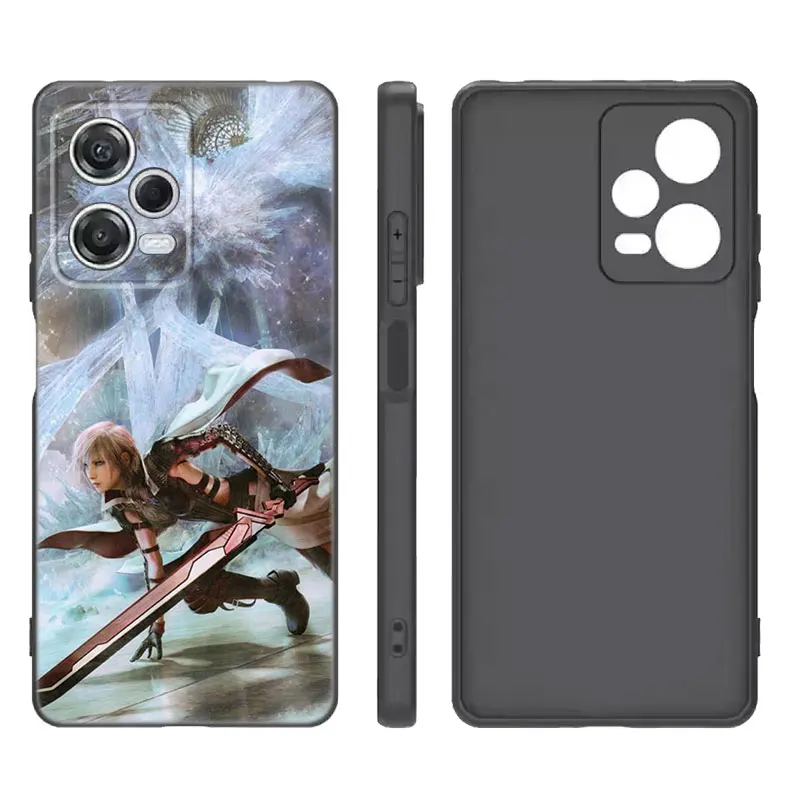 Game Final Fantasy Black Silicone Phone Case For Xiaomi Redmi Note 9 10 11 11S 11T 12 13 Pro 5G Plus 9S 10S 12S