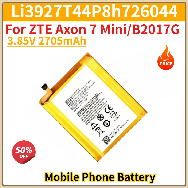 Li3927T44P8h726044 Battery 3.85V 2705mAh for ZTE Axon 7 Mini/B2017G Mobile Phone High Quality Replacement Battery