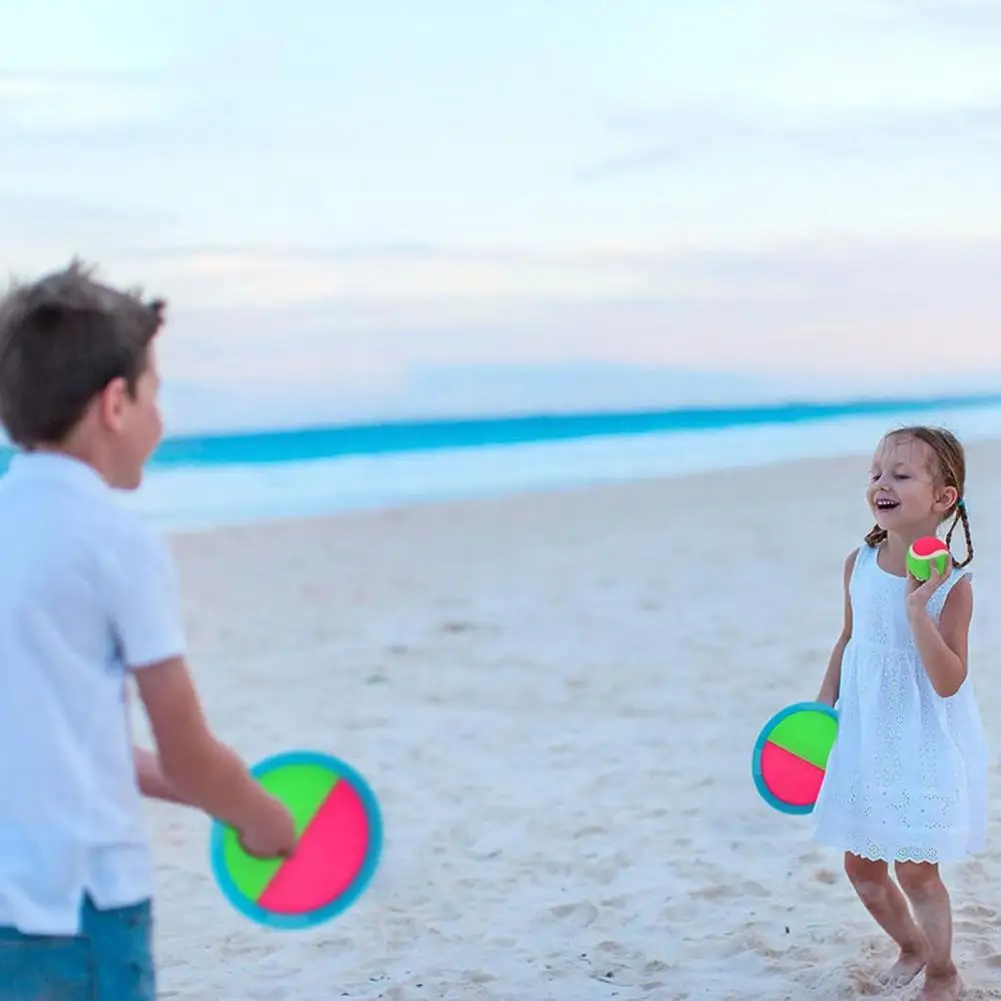 Kids Toy Outdoor Kids Toss Catch Game Set for Hand-eye Coordination Ball Sports Beach Games Fun Toy for Children Adults Kids