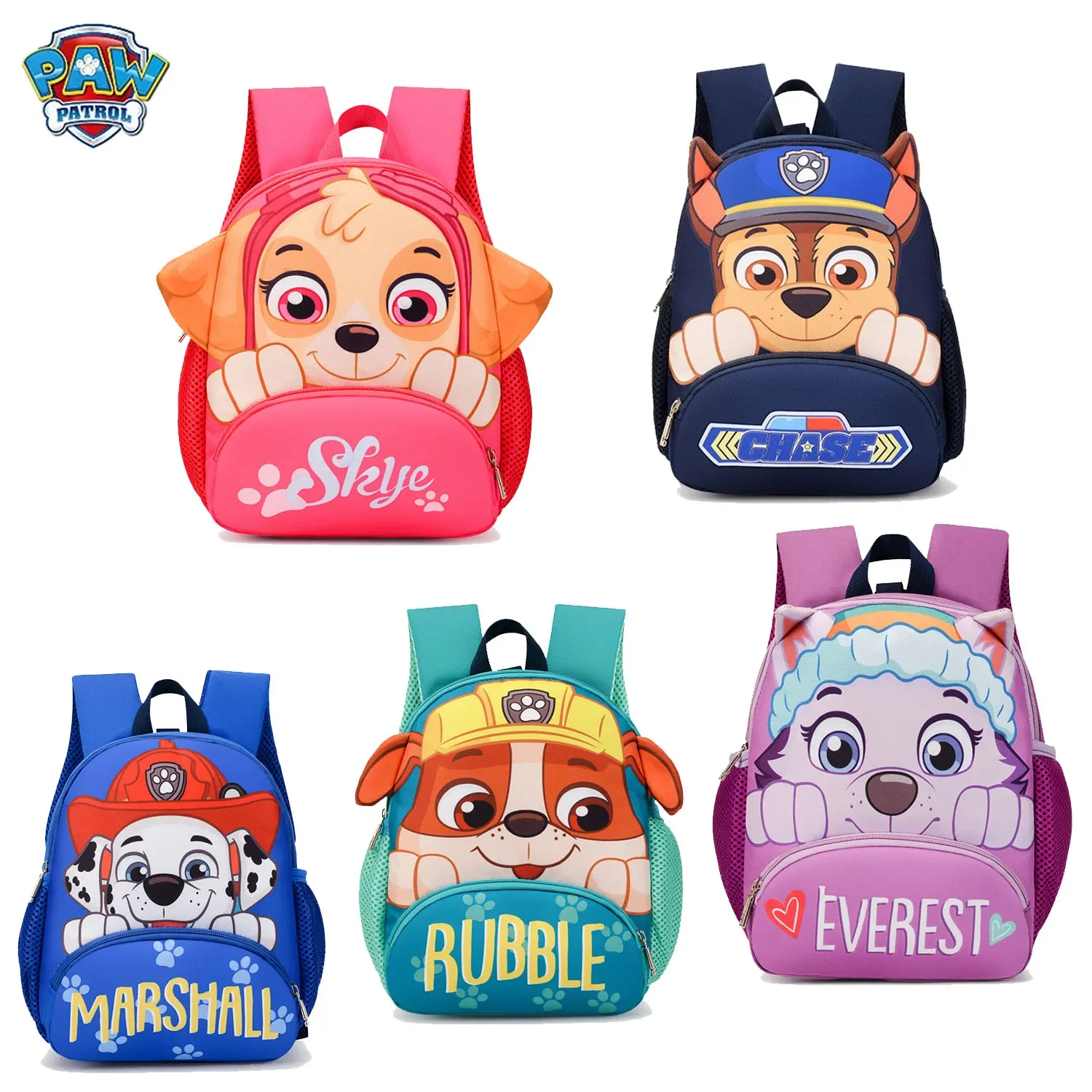 Mochila escolar PAW Patrol Chase Skye Anime, mochila para meninos e meninas, kawaii, fofa, de nylon, confortável, para lazer, bolsas de ombro, presente