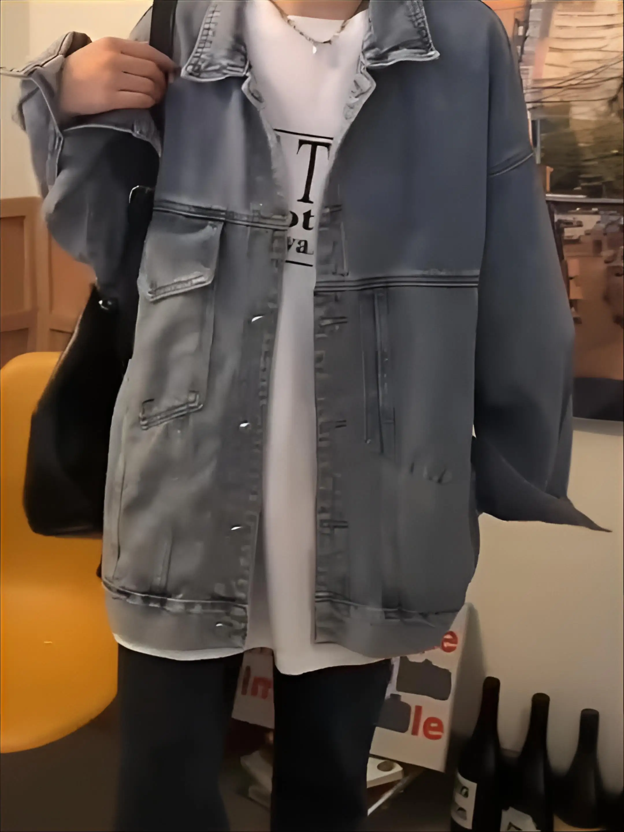 

Denim Coats Woman Long Womens Winter Padded Sheepskin Quilted Button-Embellished Hooded Cropped Drawstring Thicker Plush Jackets