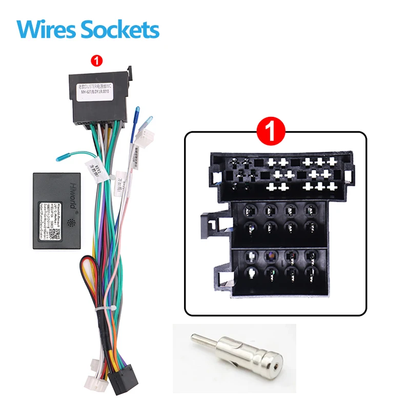 Kenvox Android Car Radio Canbus Box Cable Adaptor For Renault Duster Laguna 3 Sandero 16pin Wiring Harness power Cable adapter