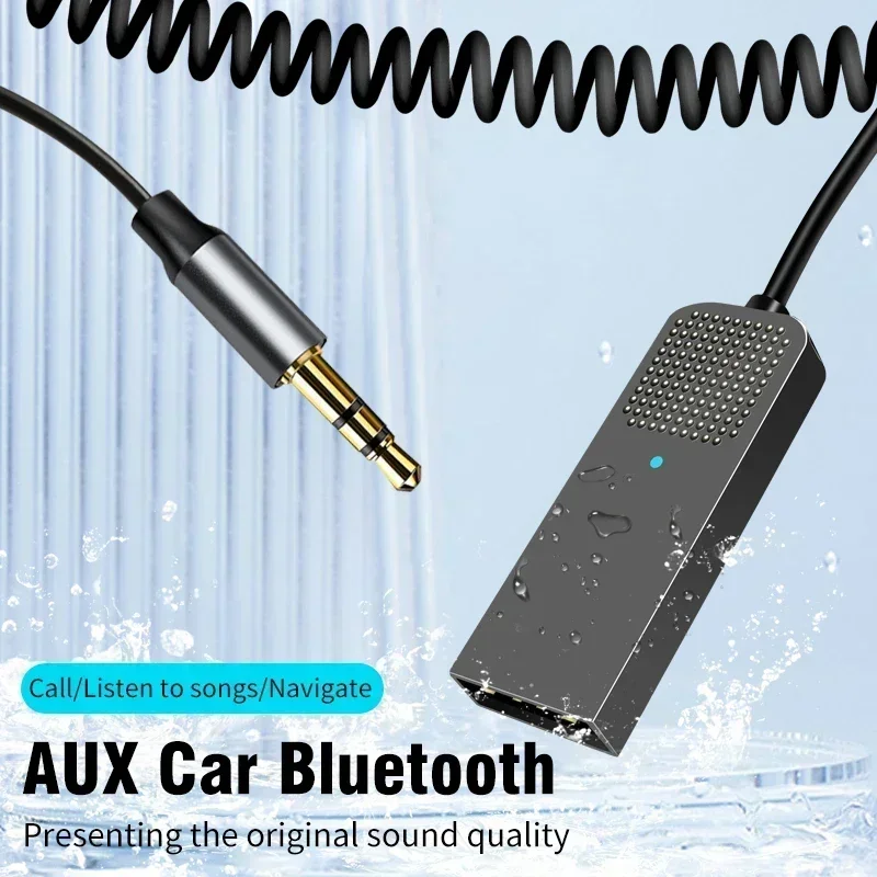 Adaptador receptor inalámbrico Bluetooth 5,2, altavoz para coche, conector auxiliar de 3,5mm, Dongle de música y Audio para transmisor Bluetooth para coche