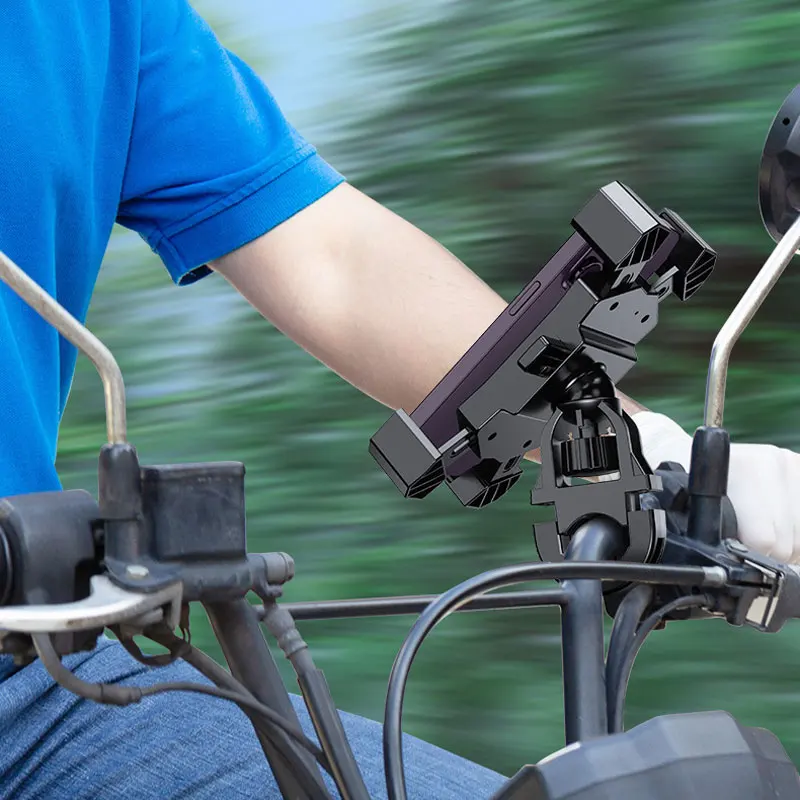 Support de téléphone universel rotatif à 360 ° pour guidon de vélo et moto, montage rapide pour Smartphones de 4.7 à 7.1 pouces, livraison directe