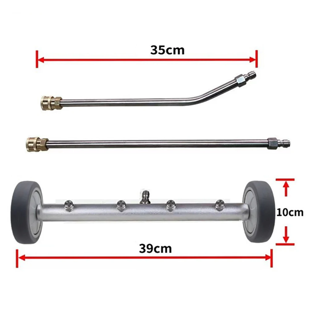 

Насадка для мойки полов 39 см, 4000 PSI, для очистки днища автомобиля, совместима со стандартными быстроразъемными портами для моек высокого давления