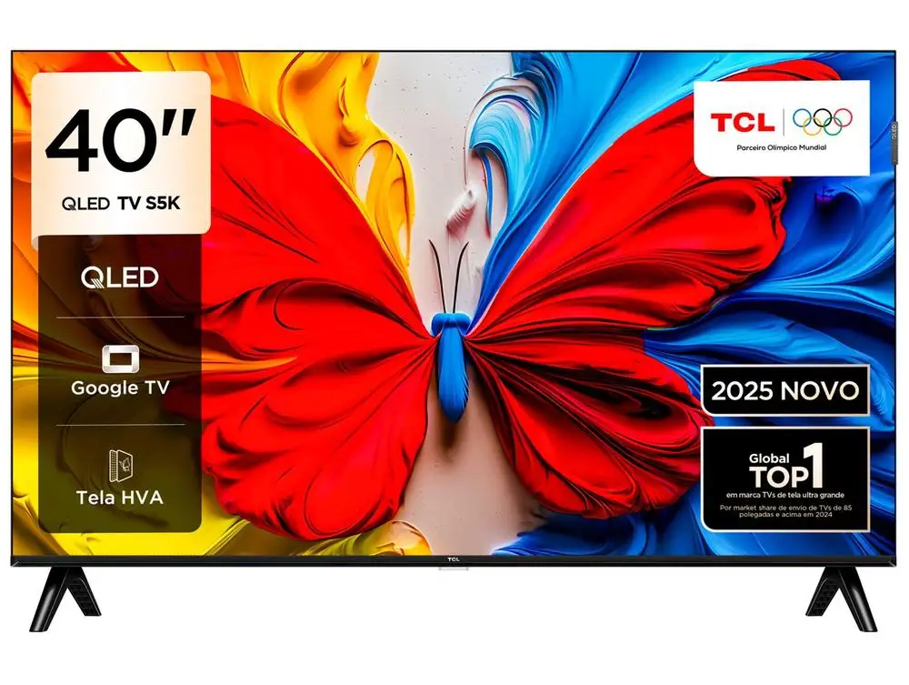 تلفزيون ذكي 40 بوصة TCL Full HD QLED 40S5K Google TV 2 HDMI #4