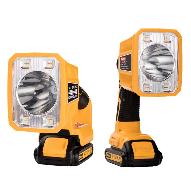 Luz de Trabalho Led para Dewalt Handheld Lanterna Jobsite Luz 20v Max Baterias de Lítio 18w 1250lm 110 Graus Cabeça Pivotante