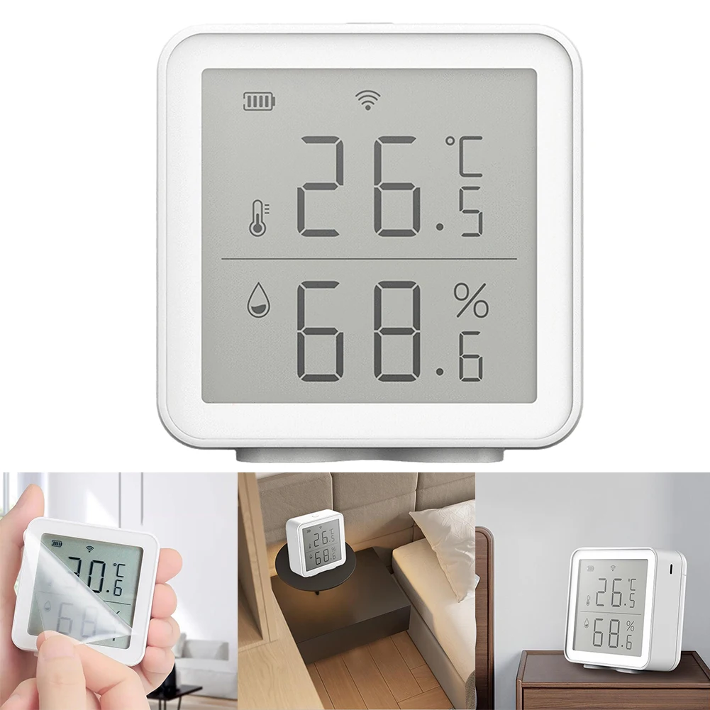 Smart Thermometer And Hygrometer Humidity Sensor Smart Home APP Household Thermometer LED Display Works