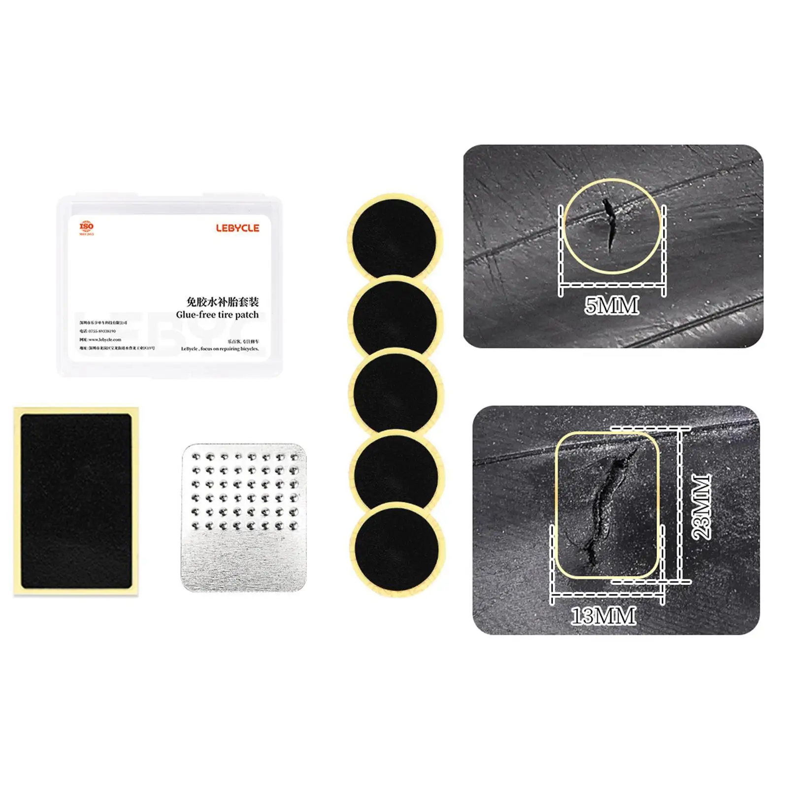 

Bike Tire Tube Repair Kit Repairing with Storage Box Accessories Replacement Lightweight Maintenance for Outdoor Cycling Sports