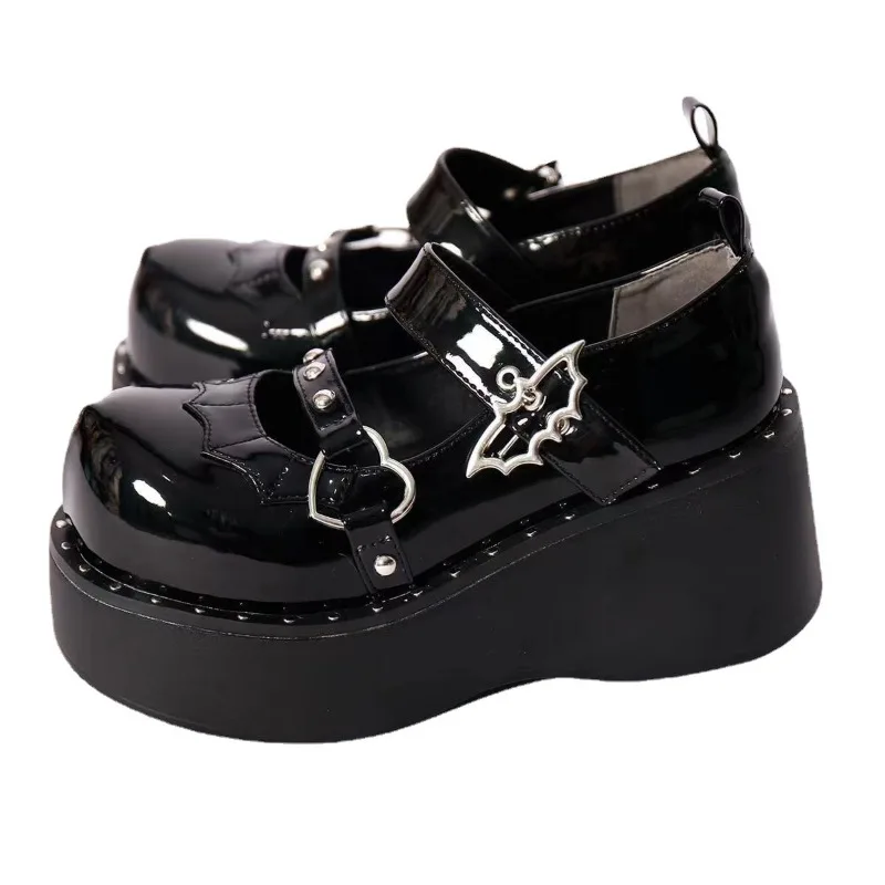 Sweet Cute Mary Janes women\'s JK Uniform Pumps zeppe tacchi alti Platform Pumps femminile Gothic Girls Lolita Punk Shoes tacchi