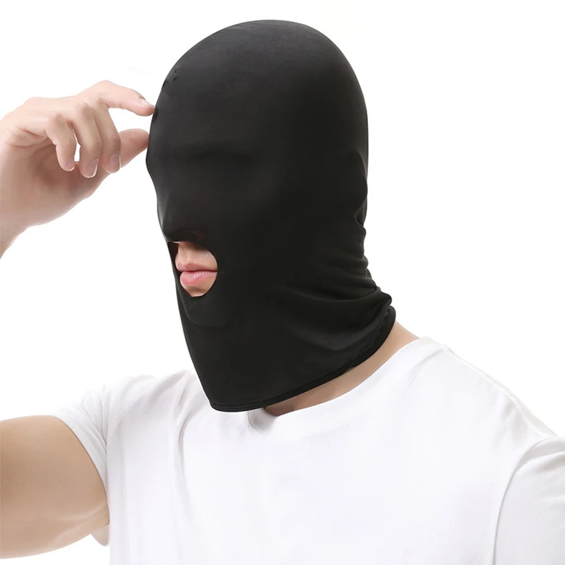 Einloch-Balaclava-Maske, ultradünne Vollgesichtsmaske, Cosplay-Kopfbedeckung, Party-Halloween-Eisseide-Kopf- und Augenabdeckung – Detail 9
