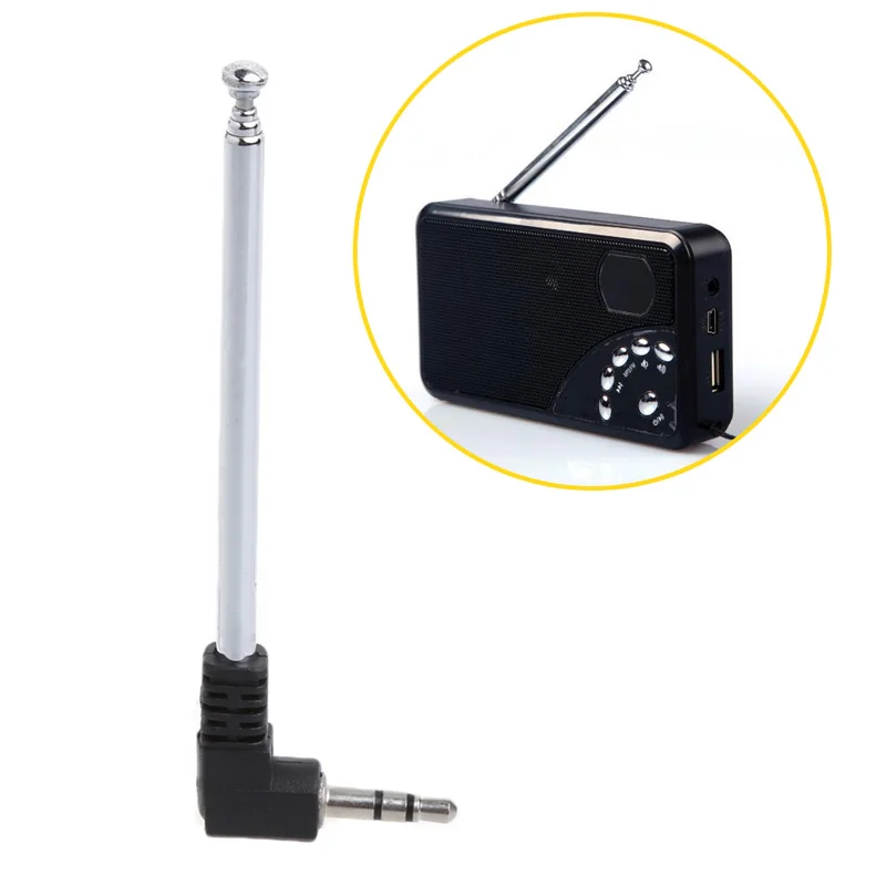 Radio Receiver Antenna Retractable Aerial Stainless FM Radio For Car Mobilephone