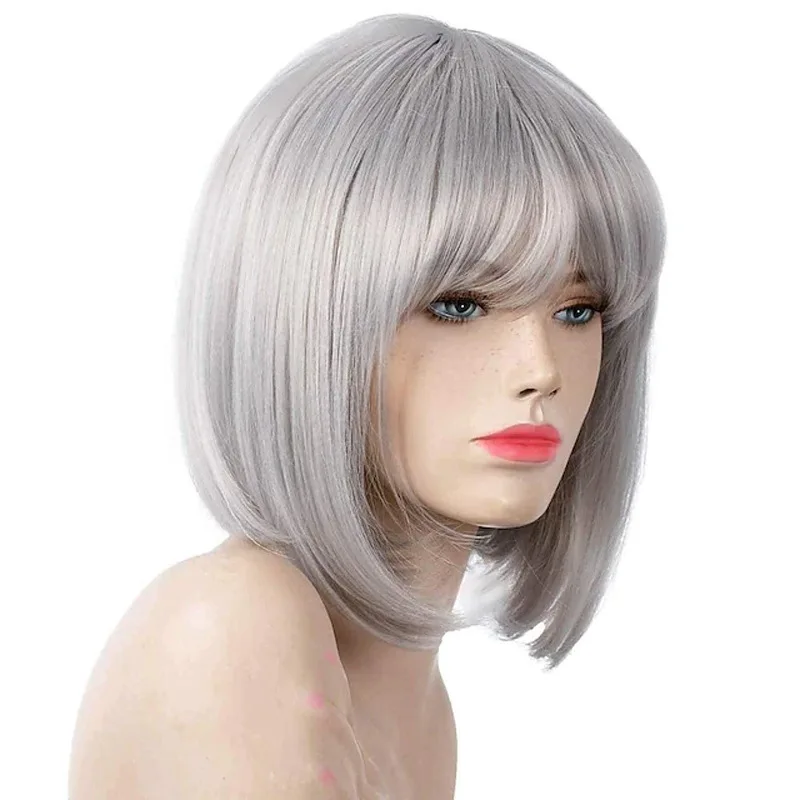 

European and American style short hair wigs for womenBoboStudent Face-Slimming Round Face Cute Internet Celebrity Personality Co