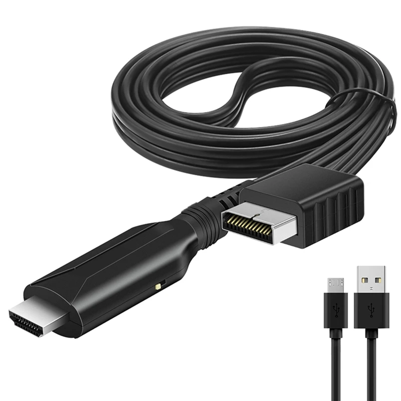 090F Mini Size for PS1 / for PS2 to Converter 100cm Length Adapter Full Digital for Hdmi Format Converter