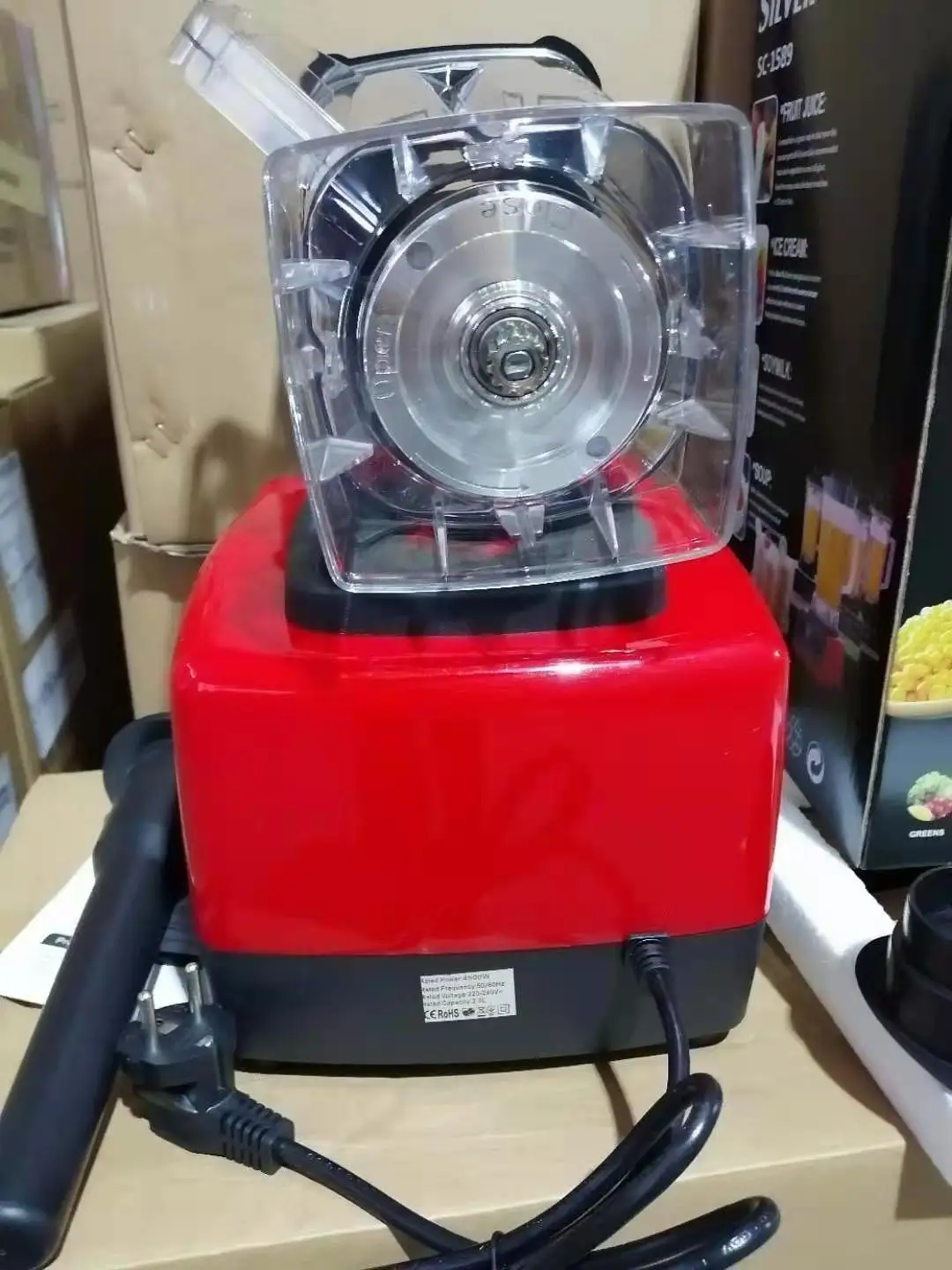 خلاط كهربائي كبير من سيلفر كريست ، 2 كوب للاستخدام المنزلي للطفل ، 4500 واط ، 2 في 1