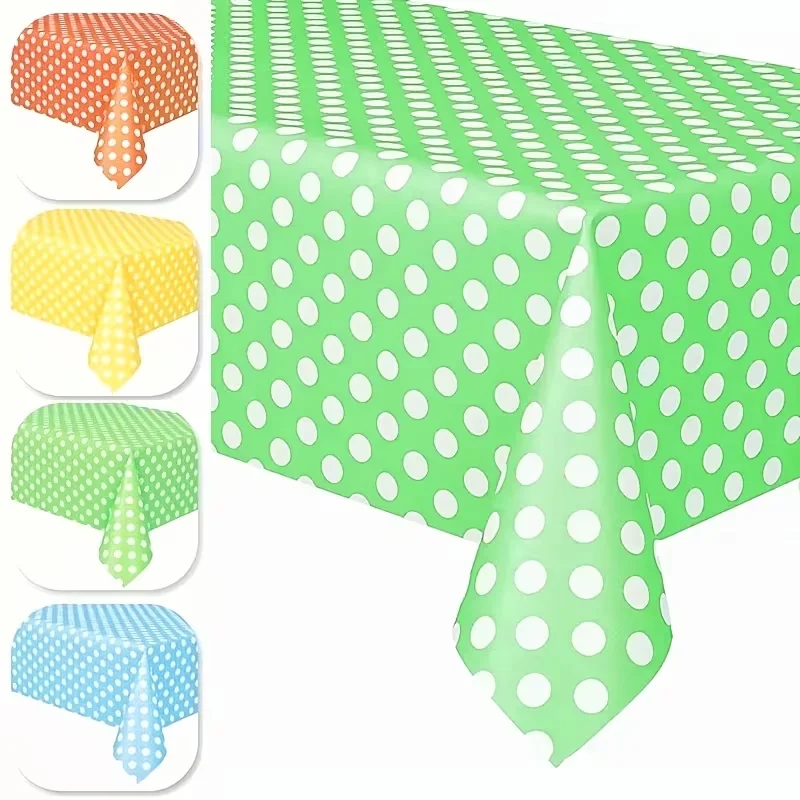 1/3pcs Polka Dots Tablecloths, Featuring a Romantic Holiday Design, Suitable for Disposable Use at Picnics