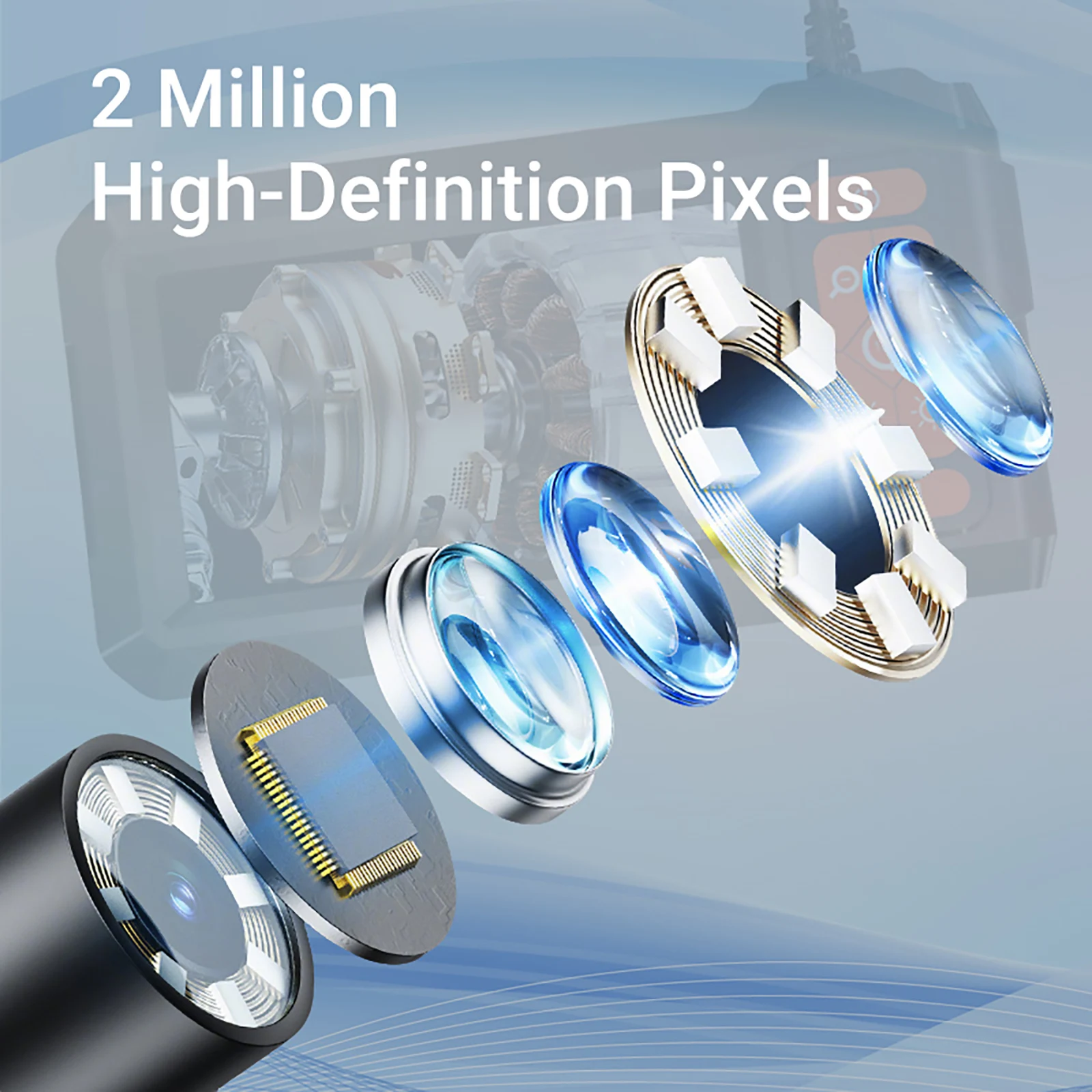 المنظار الصناعي 8 مللي متر 1080P HD 4.3 بوصة LCD كاميرا فحص Borescope الرقمية IP67 كاميرا ثعبان مقاومة للماء مع 8 مصابيح LED