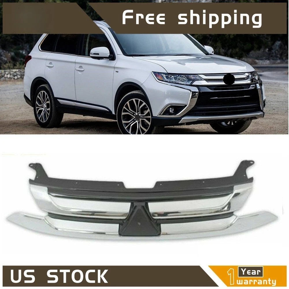 Chrome Front Bumper Grille Replace MI1200264 For Mitsubishi Outlander 2017-2018