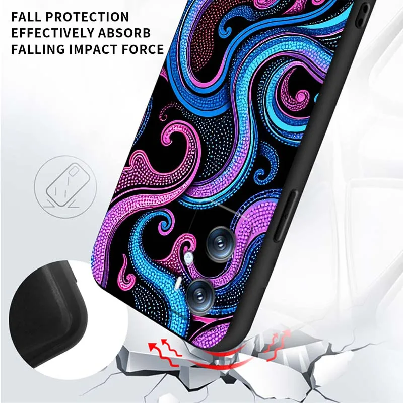 Padrão de estilo criativo para oppo reno 5 6 7 a96 a40 a58 realme gt a74 a78 neo2 a74 a78 encontrar x5 x3 x7 x8 capa preta