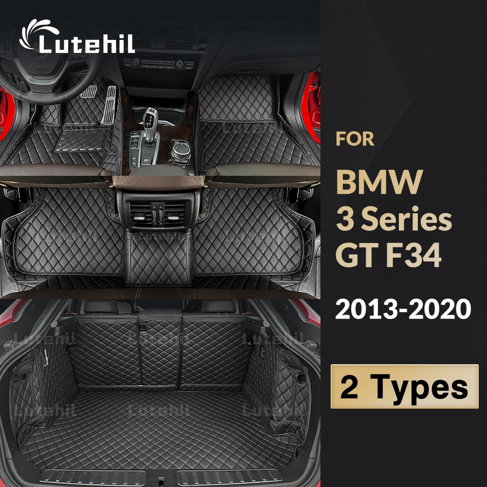 

Lutehil Car floor mats for BMW 3 series GT F34 320i 328i 335i 330i 2013-2020 2019 2018 2017 2016 2015 2014 Car Trunk Mat Carpet