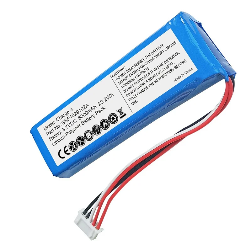 Upgrade Capacity 6000/6500/6800mAh Battery For JBL Charge 3 Speaker Battery GSP1029102A For jbl C3 Replacement battery